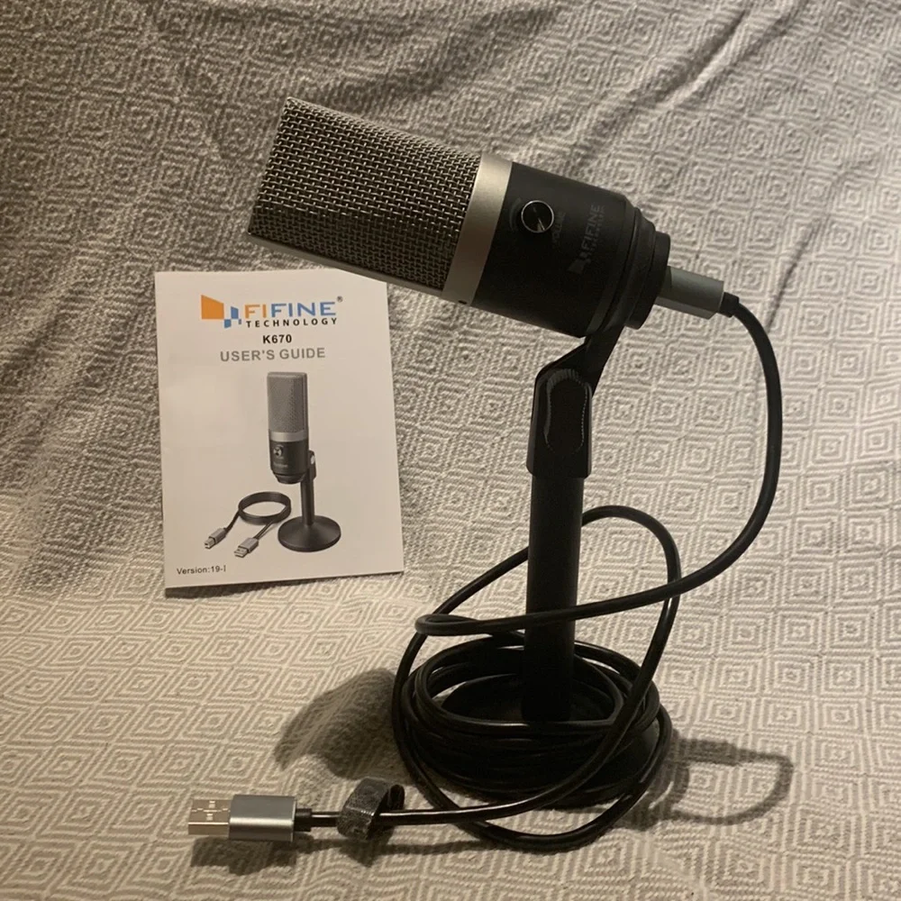 Fifine podcast microphone - model K670